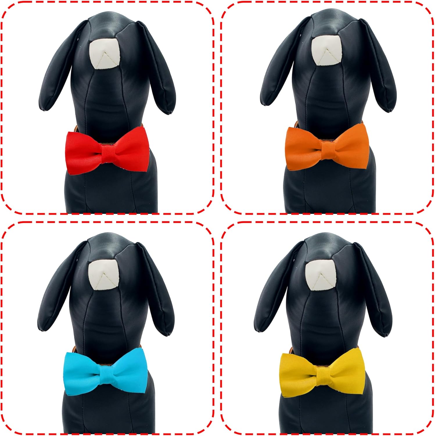 PET SHOW assorted color pet collar accessories on small dog