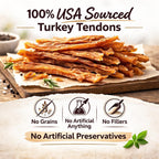 Healthy hypoallergenic turkey tendon stick ideal for power chewers.