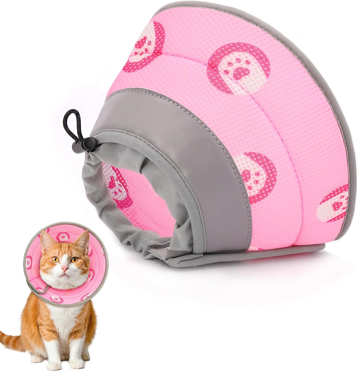 Cat Cone Collar Soft Elizabethan Collar for Surgery Recovery - Adjustable for Small and Large Cats Kittens to Stop Licking - Image 10