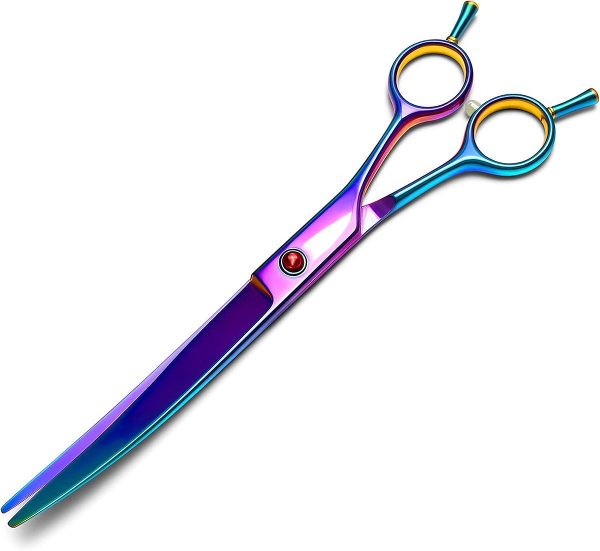 Dog Grooming Scissors, Curved Scissors for Dog Grooming, 7.9 inch, 30 Degree of Curved Blade,Light Weight, Stainless Steel Pet Shears for Trimming Face and Paws(Curved, Pitch-Black) - Image 12
