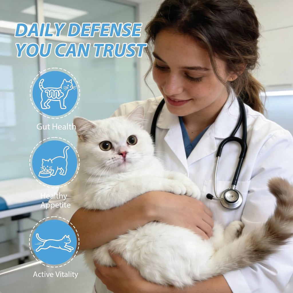 Fenbendazole oral suspension for kittens and cats being measured