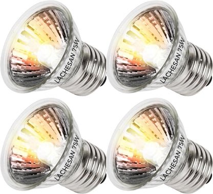 Lachesan imported reptile basking heat lamp four bulb collection for amphibian cages.