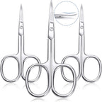 Mudder stainless steel curved cuticle scissors front view showing premium polished finish.