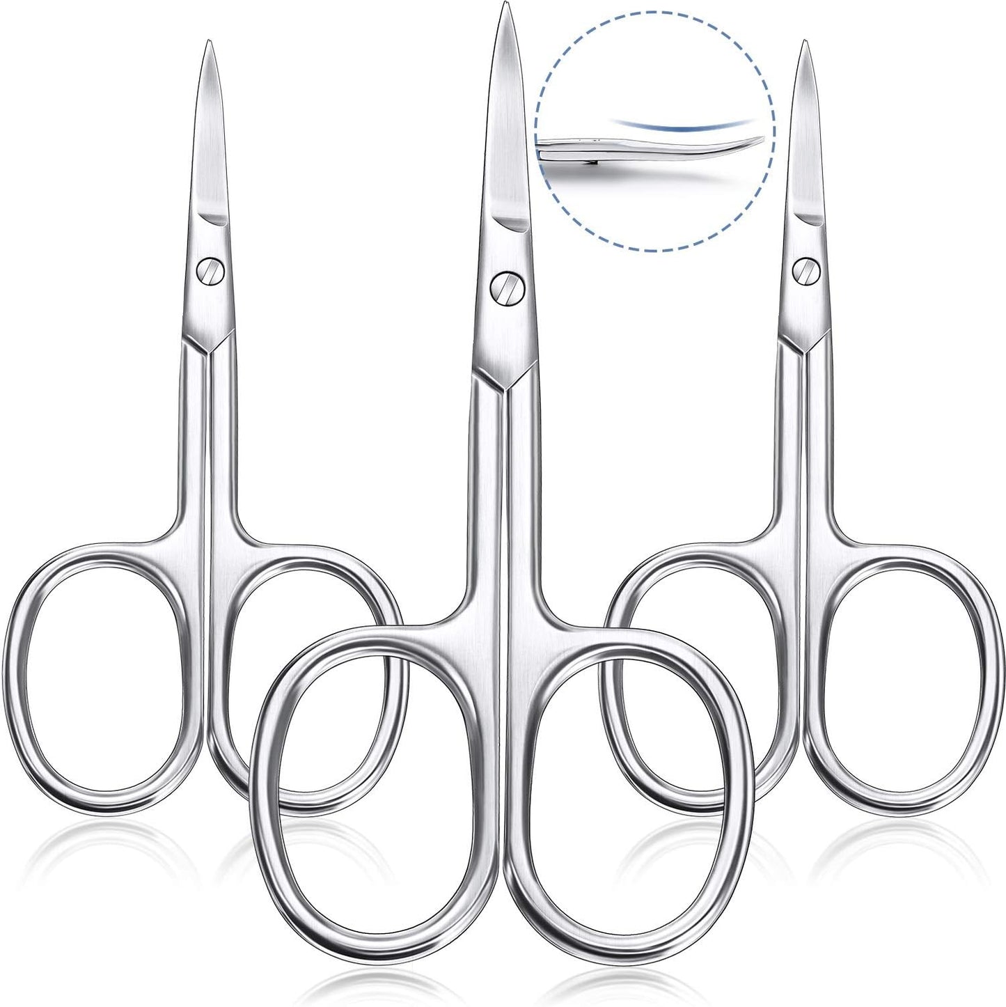 Mudder stainless steel curved cuticle scissors front view showing premium polished finish.