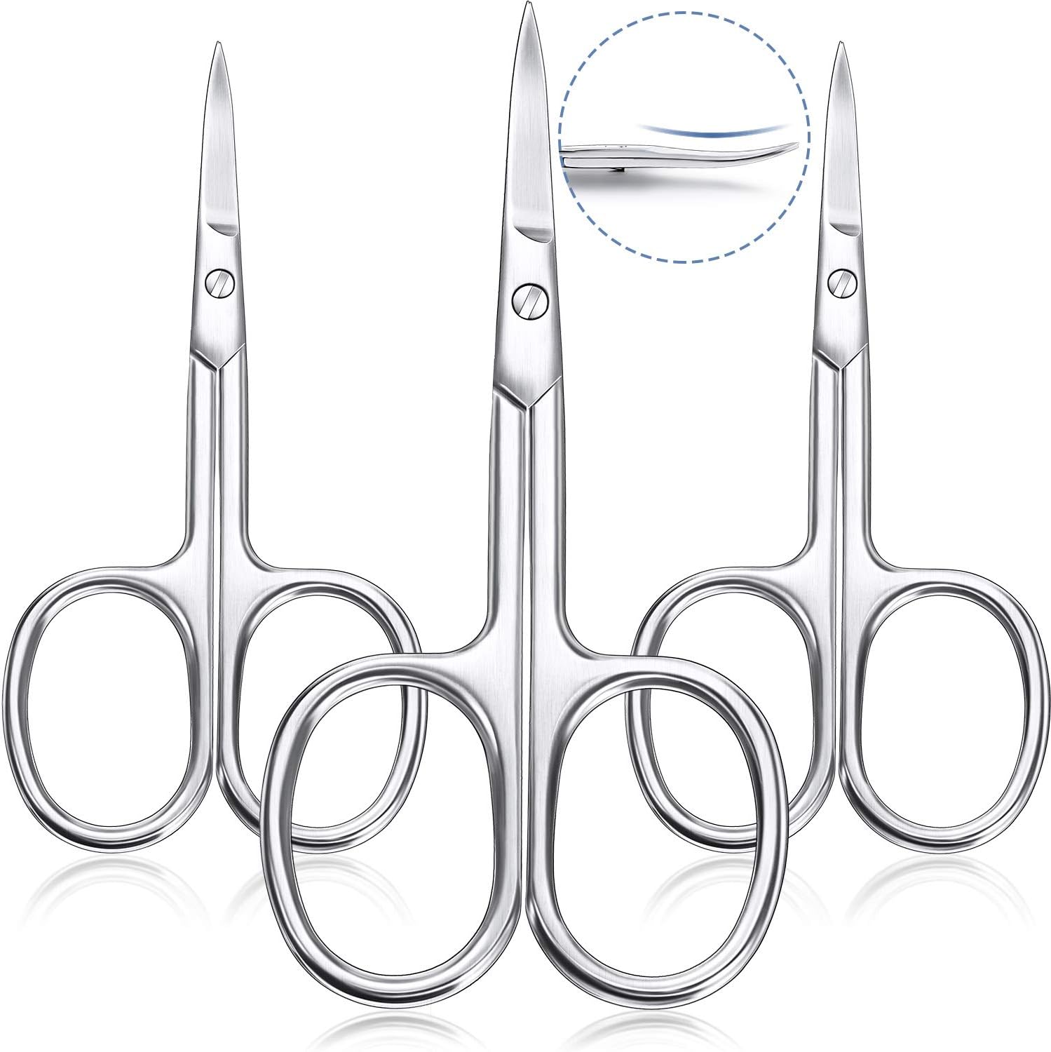 Mudder stainless steel curved cuticle scissors front view showing premium polished finish.