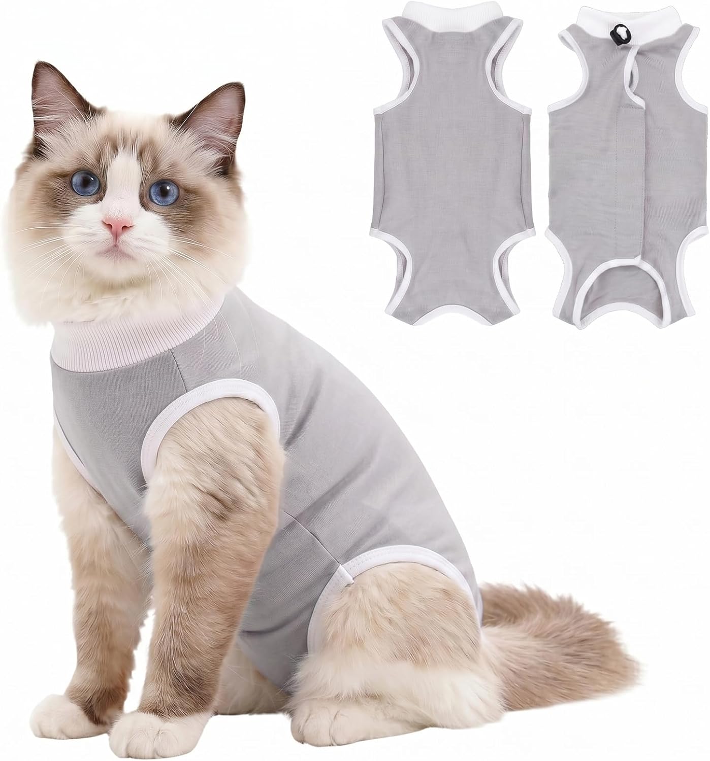 Coppthinktu Cat Recovery Suit Female for Surgical Abdominal Wounds, Breathable Cat Onesie for Cats After Surgery Bodysuit Female, Kitten Recovery Suit Cone of Shame Alternative Anti Licking - Image 12