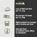 PureBites natural beef liver training treats eleven ounce bag texture details
