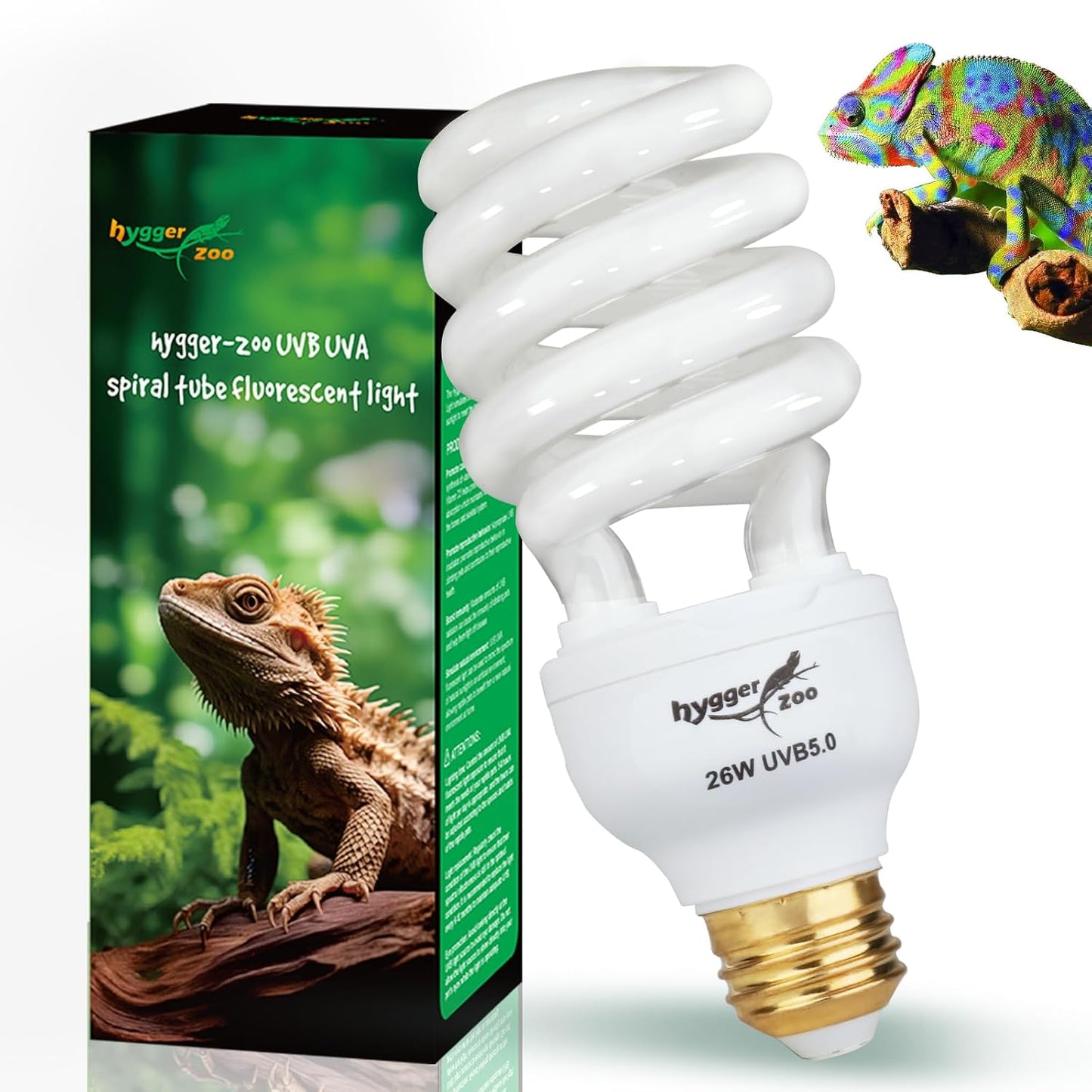 UVB Bulb for Reptiles, 5.0 13W UVB Light for Reptiles, Hygger zoo UVA UVB Reptile Light Bulb Reptile UVB Bulb UVB Light for Hermit Crab Snake Chameleon Reptile Lamp Terrarium Lamp for Tropical Reptile - Image 11