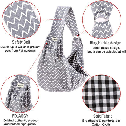 Small cat carrier bag with convenient storage pocket