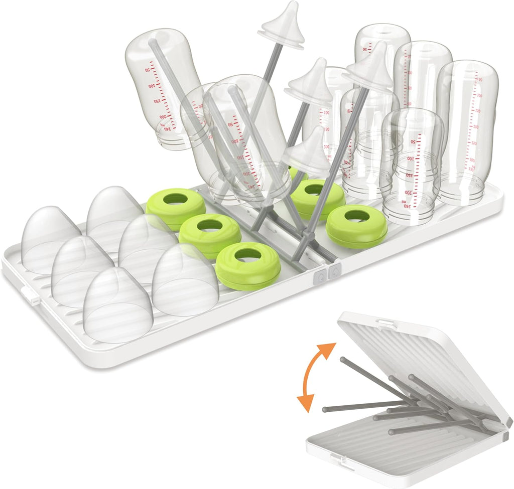 Yotime baby bottle drying rack white front view