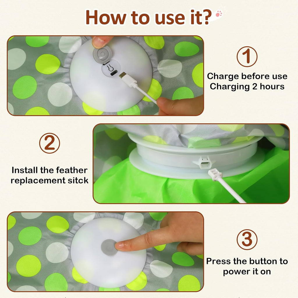 Sofolor three speed mode interactive pet toy interface panel.