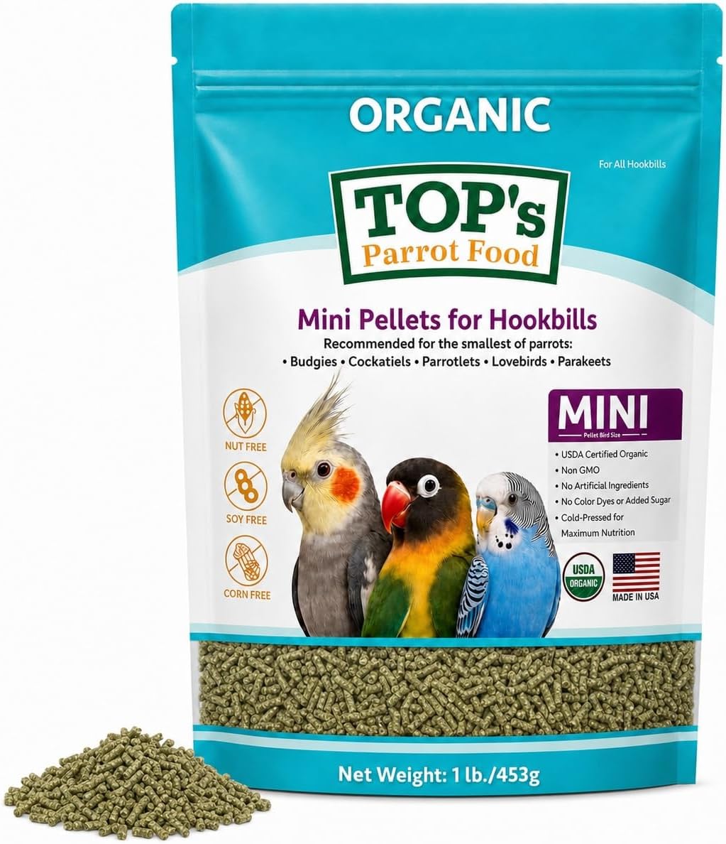 TOP's Parrot Pellets 4 lb, USDA Organic Certified, Non-GMO Bird Food for Hookbills - Image 10