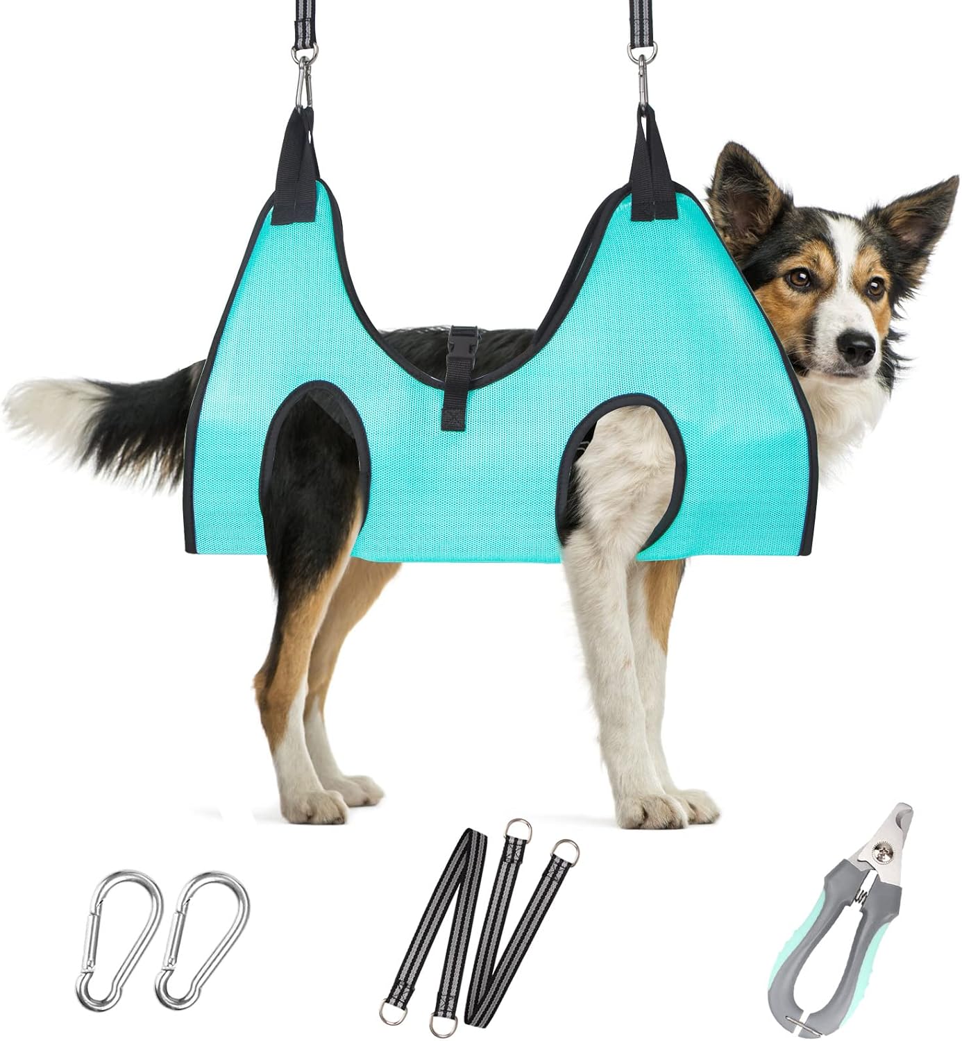 ATESON Pet Grooming Hammock with Nail Clippers/Nail Trimmers/Grooming Scissors, Dog Grooming Harness for Nail Trimming, Pet Grooming Sling Helper - Image 12
