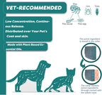 Close up of 13.8 inch adjustable natural flea collar for dogs