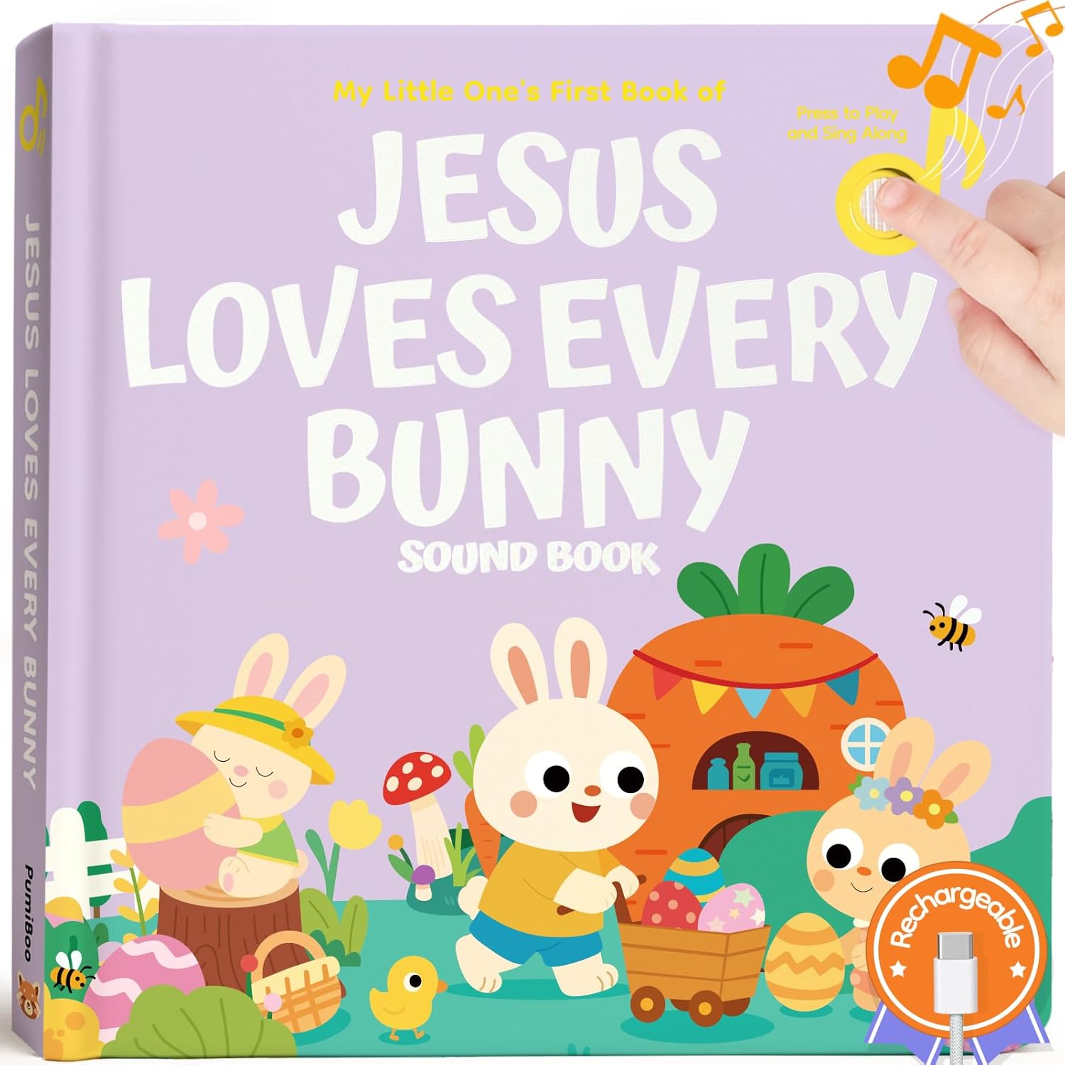 Pumiboo Jesus Loves Every Bunny Christian sound book front cover