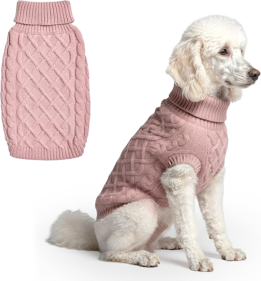 Spark Paws Knit Dog Sweater - Ultra Soft Warm Winter Dog Sweater for Small, Medium & Large Dogs - Stretch Fit Pet Sweater for French Bulldog, Pitbull, Girl & Boy Dogs Jacket, (Pine Green, M) - Image 12