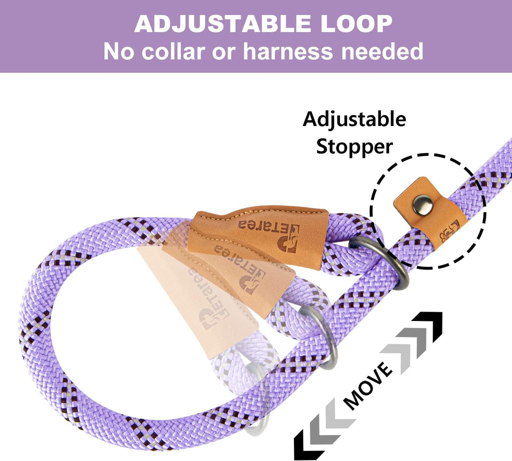 Petarea no pull dog leash loop mechanism designed for collarless walking.