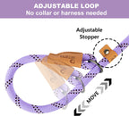 Petarea no pull dog leash loop mechanism designed for collarless walking.