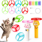 BABORUI Cat Toy Disc Launcher, Rechargeable Interactive Cat Fetch Toy Launcher with 8 Flying Discs, Flying Enrichment Toys for Indoor Bored Kittens & Adult Cats (Yellow) - Image 15