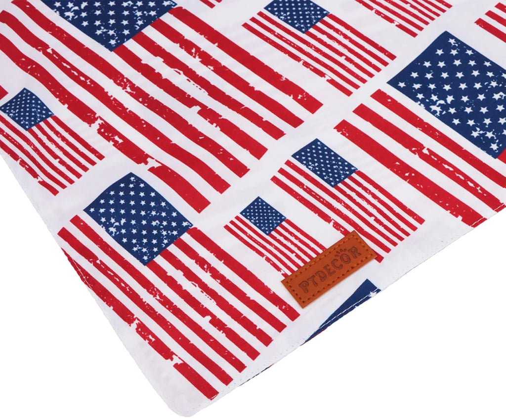PTDECOR large dog bandana folded for adjustable sizing presentation