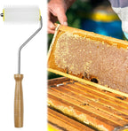 QWORK honey uncapper roller being cleaned in warm water for easy maintenance