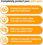 Nutridog 120 count container for senior dog cataract and dry eye relief