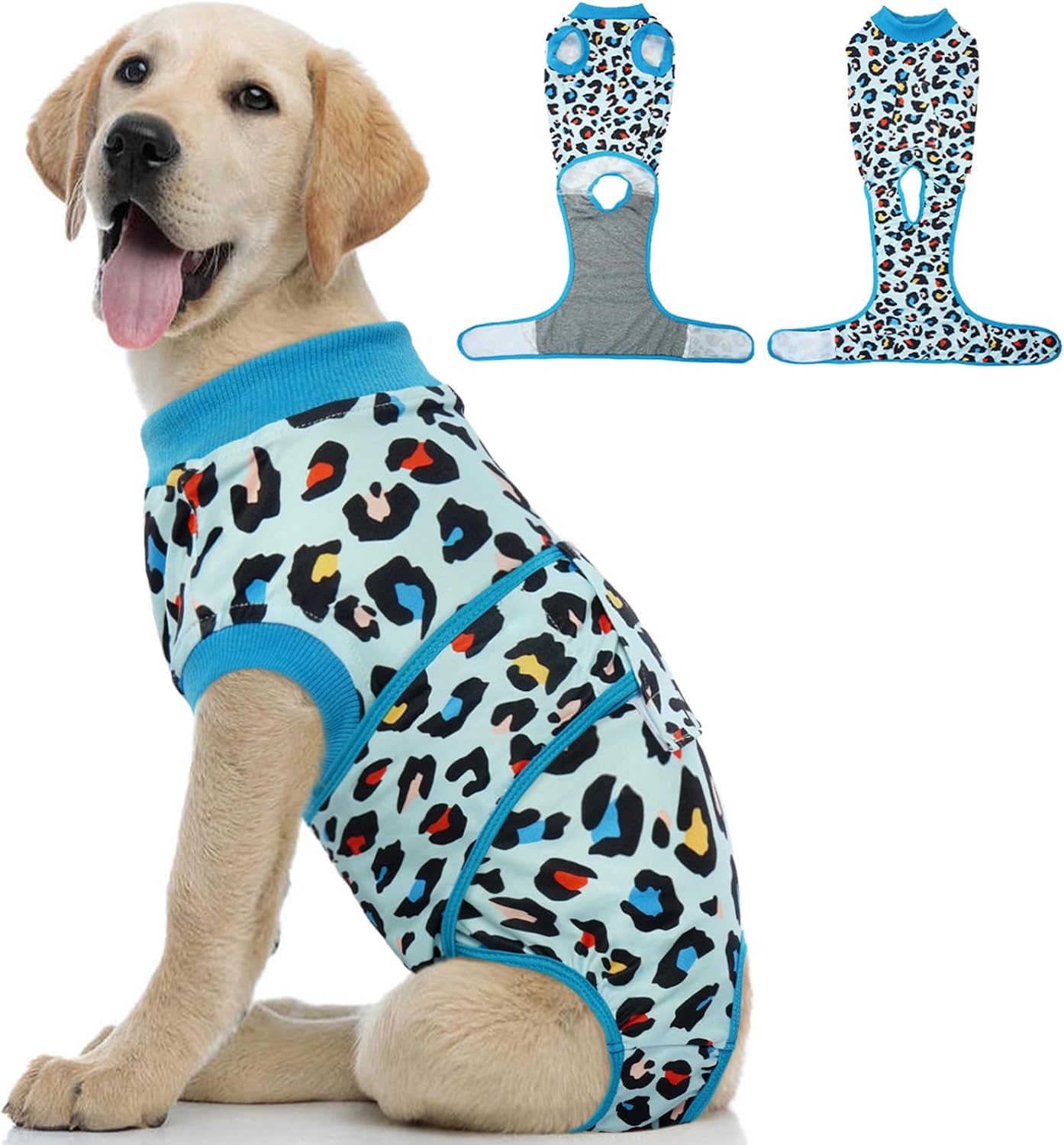 Kuoser Dog Recovery Suit for Dogs After Surgery,Professional Surgical Onesie for Female Male Dogs Spay Neuter,Soft Dog Surgery Suit Bodysuit for Abdominal Wounds Skin Disease,Purple Leopard XL - Image 11