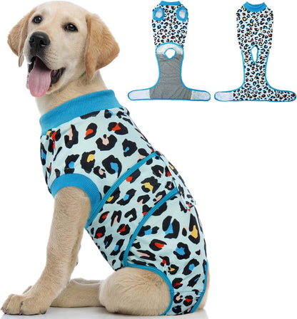 Kuoser Dog Recovery Suit for Dogs After Surgery,Professional Surgical Onesie for Female Male Dogs Spay Neuter,Soft Dog Surgery Suit Bodysuit for Abdominal Wounds Skin Disease,Purple Leopard XL - Image 11