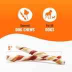 Premium imported USA dog treats package showing complete ingredients and protein information.