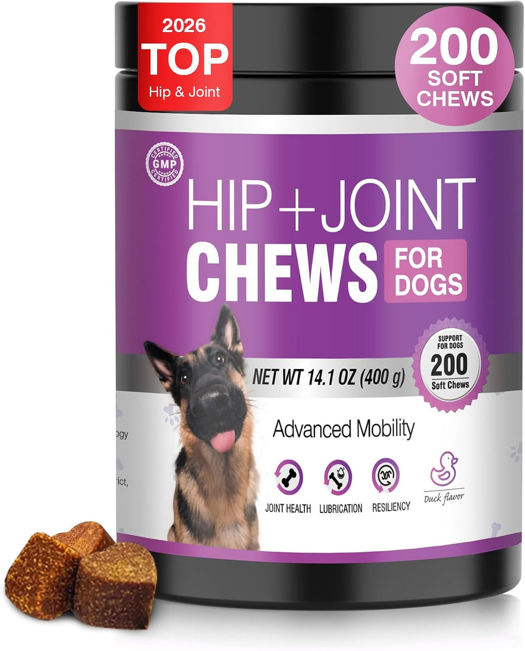 Glucosamine for Dogs 200pcs Joint Support Supplement Dog Hip and Joint Chondroitin Chews Treats with MSM Dog Joint Pain Relief Mobility Supplements Chicken Flavor Fit All Large Small Medium Breed - Image 11