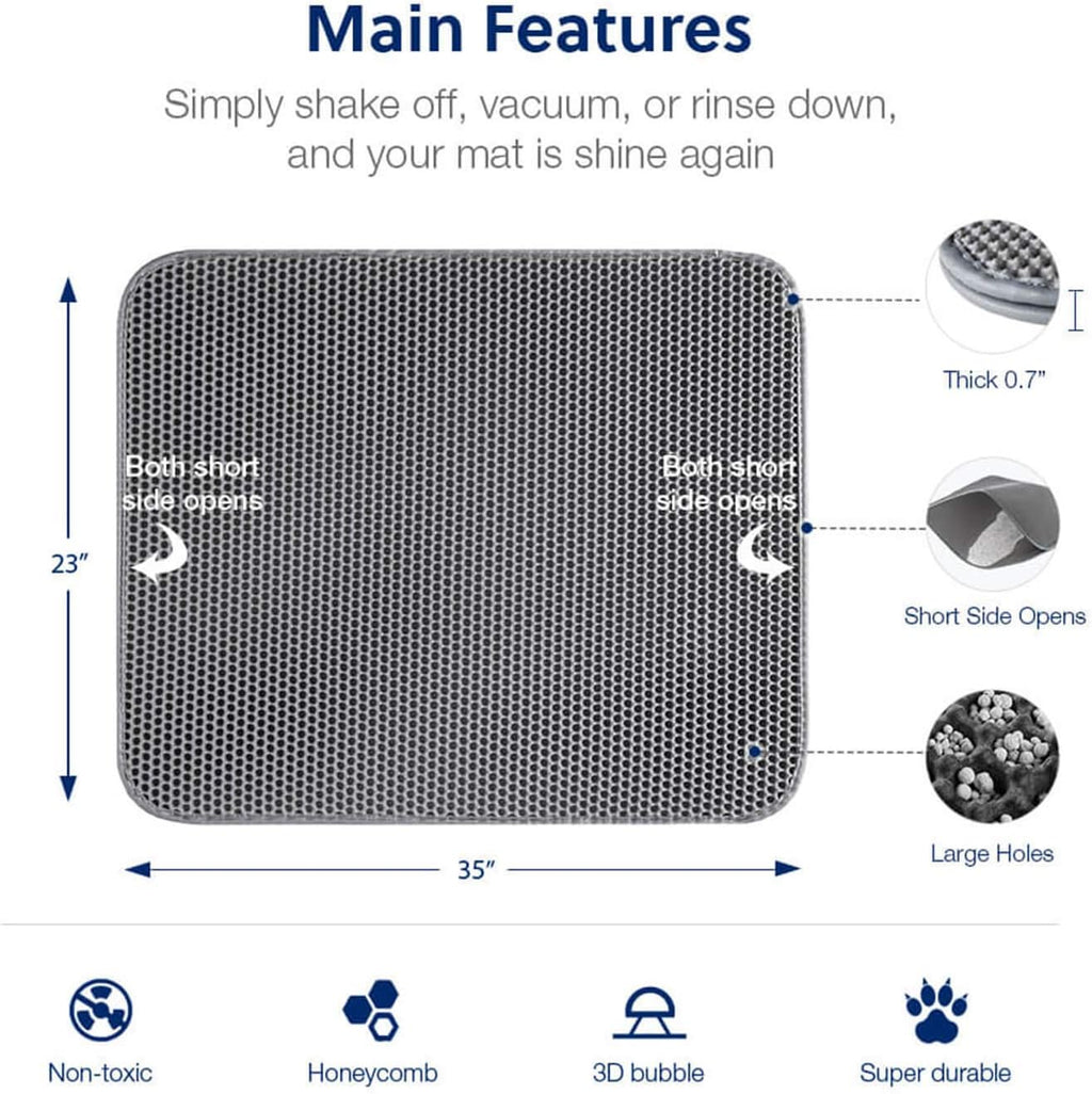WePet double layer kitty litter mat open envelope design