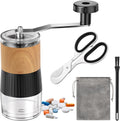Feiorn small portable pill crusher grinder front view for elderly medication management.