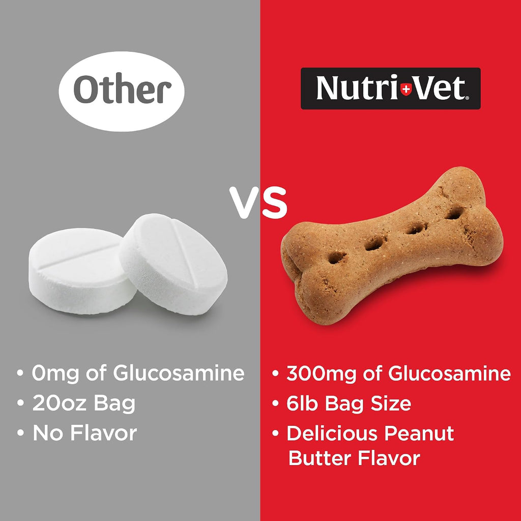 Nutri-Vet peanut butter flavor dog treats package layout
