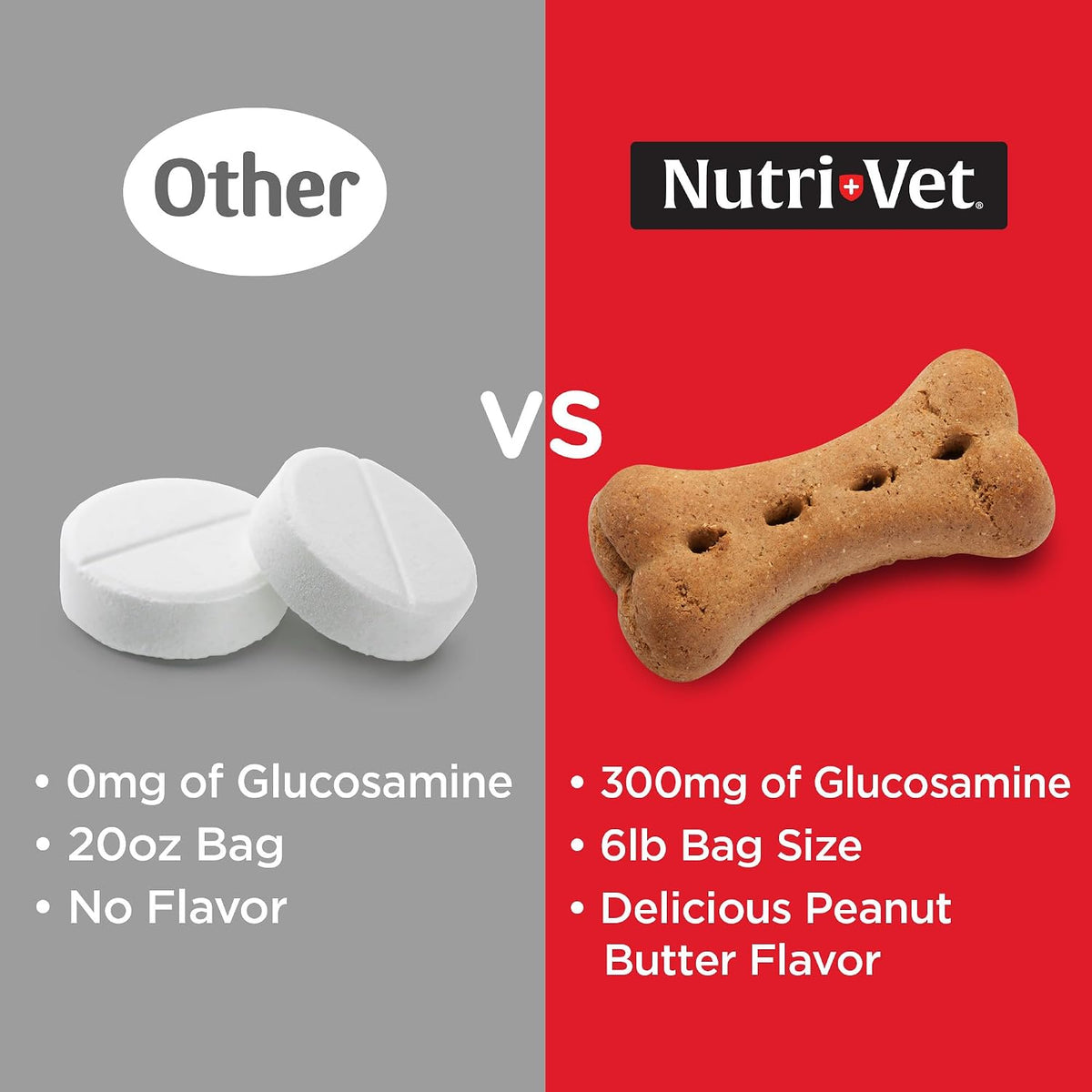 Nutri-Vet peanut butter flavor dog treats package layout