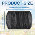 Close-up of breathable nylon mesh material and elastic skirt