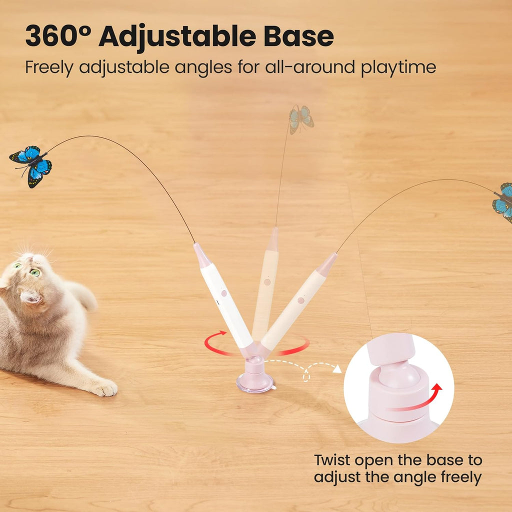 Handheld mode configuration of the durable electric cat teaser wand.
