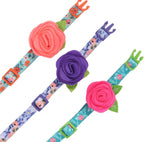 Adjustable nylon small dog collar with breakaway buckle