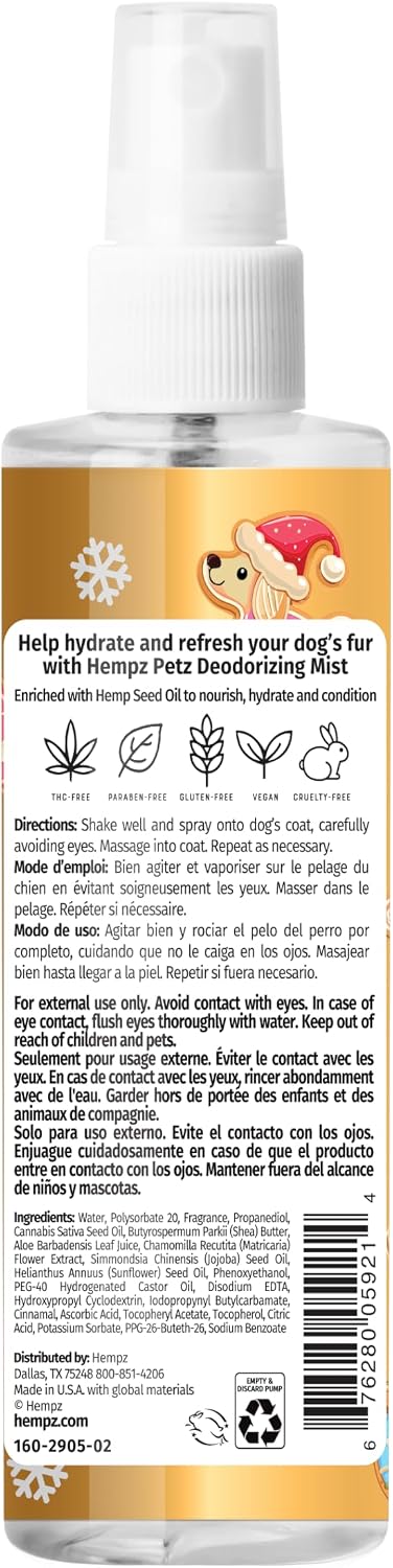 Hempz Petz dog cologne bottle with branding details