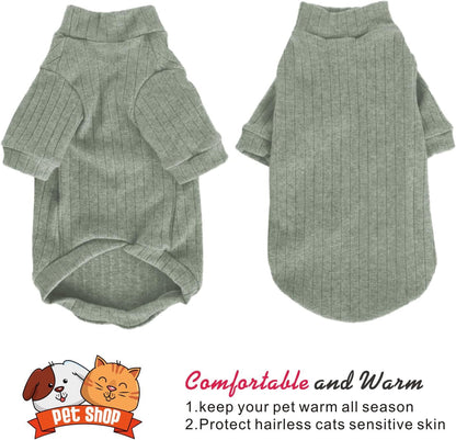 Idepet hairless cat sweater showing turtleneck design detail