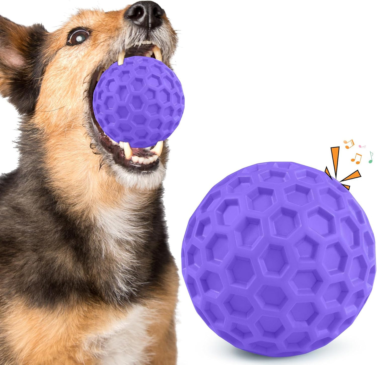 Tough Dog Chew Toys for Aggressive Chewers, Indestructible Dog Balls for Aggressive Chewers, Squeaky Balls for Dogs, Squeaky Toys for Large Dogs, Funny Heavy Duty Ball - Image 15