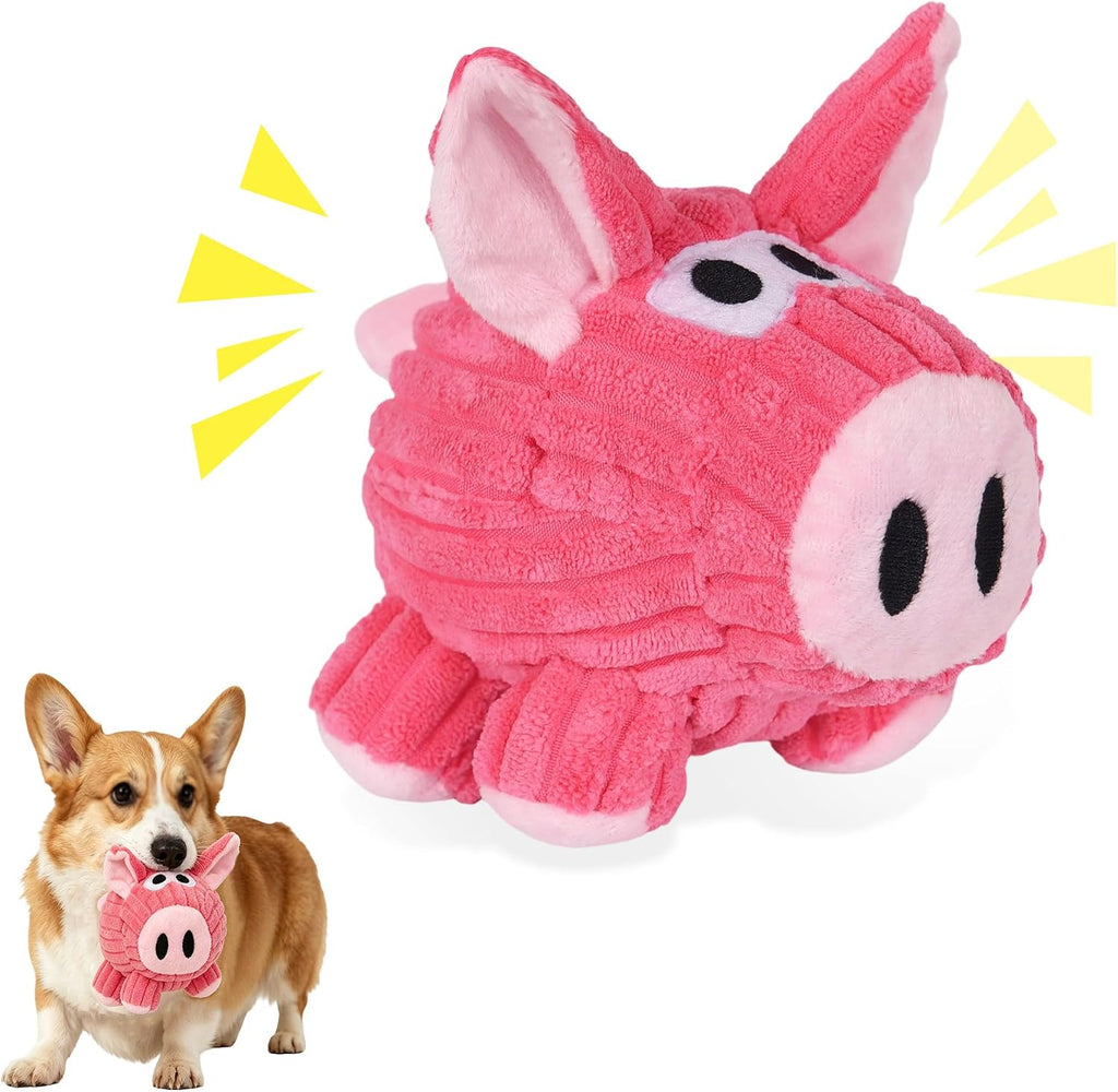 Squeaky Stuffed Dog Toy Small, No-Stuffing Crinkle Paper Dog Birthday Toy with Dual Squeakers, Interactive Durable Plush Puppy Toy for Small Medium Dogs, Washable, Cute Stuffed Animal Toy - Image 9