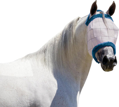 Farnam SuperMask II Horse Fly Mask Without Ears, Extended Coverage, Protects Eyes from Insects and Debris, Adjustable Throat Latch, XL Size - Image 12