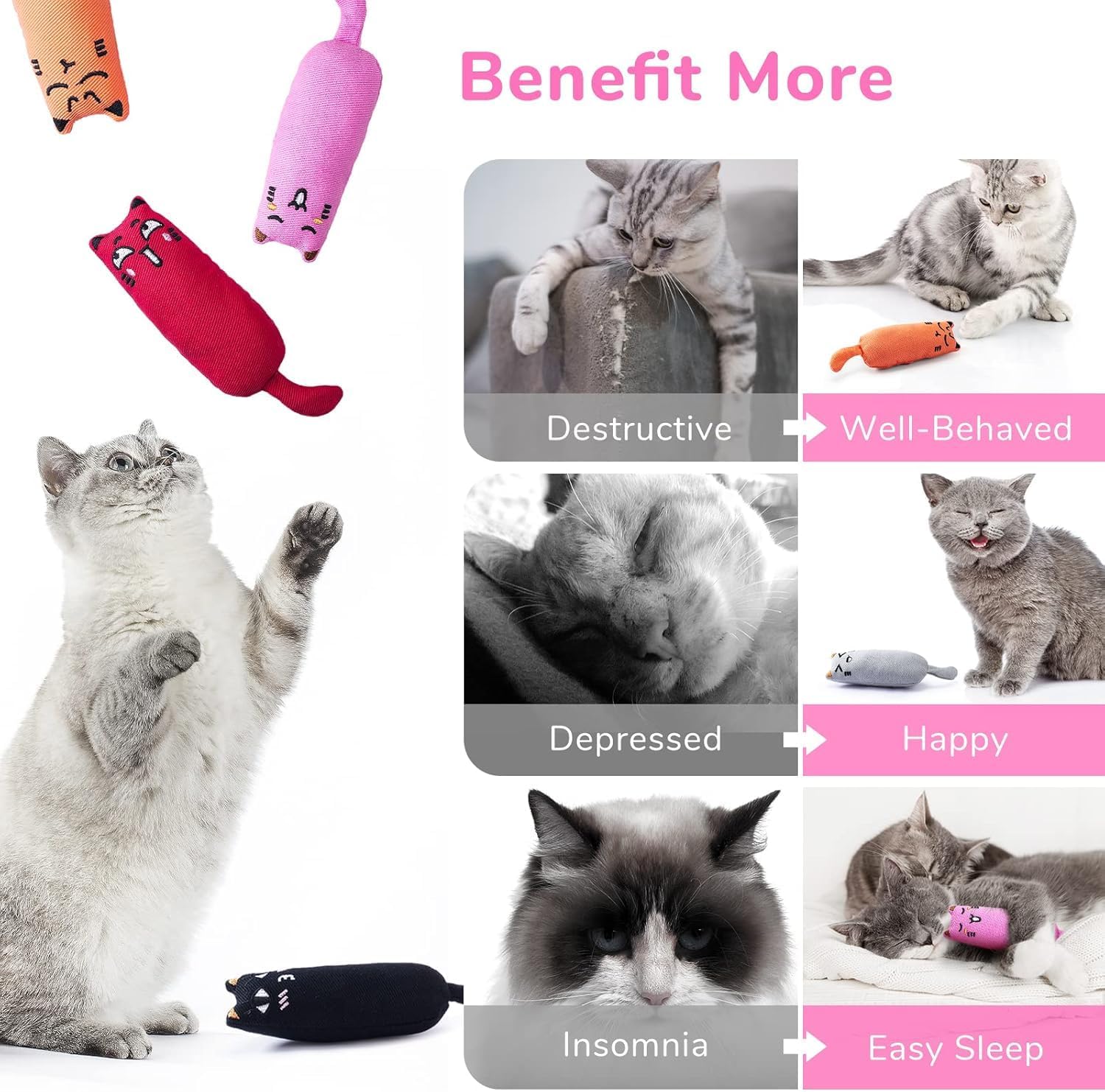 Durable cotton linen fabric detail on Legendog cat toy