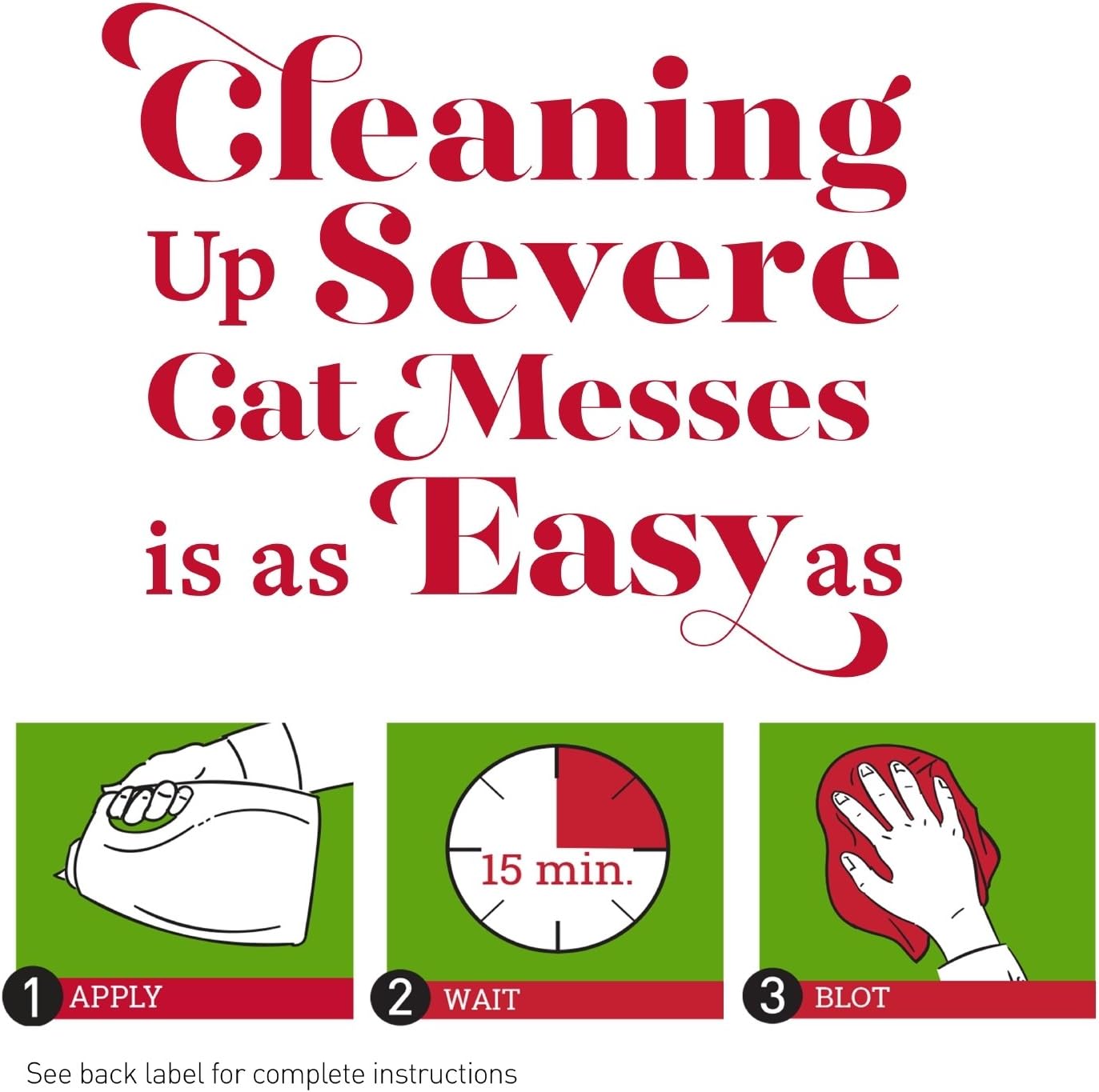 Nature's Miracle advanced cat spray formula for bio messes feces and vomit removal