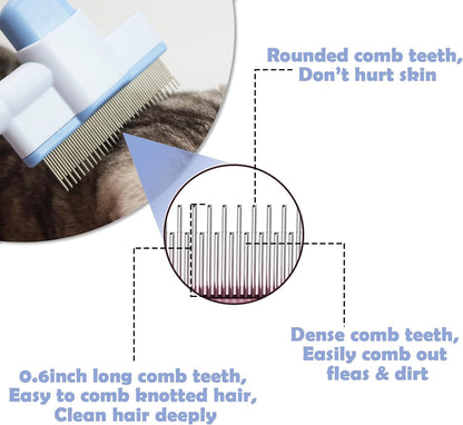 Side view of Jptecy cat brush for long haired pets