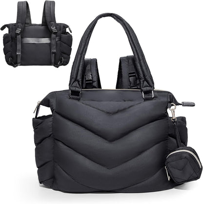 Ilcolpo puffer diaper bag tote front view