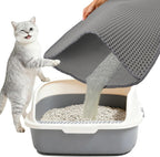 Recyclable double layer cat litter trapping system illustration