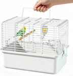 Small Bird Cage,Parakeet Travel Carrier with Handle,Perch,Feeder,Waterer - Image 8
