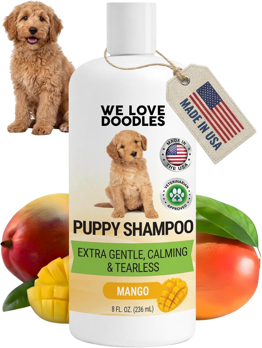 Puppy Shampoo & Conditioner | Made in USA | Tear Free | Best Shampoo for Puppies | Sensitive & Itchy Skin Wash | Oatmeal Bathing | Tearless, Lavender, 8oz [We Love Doodles] - Image 11
