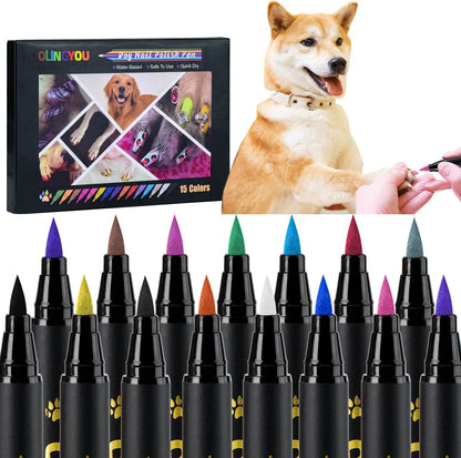 OLINGYOU Dog Nail Polish Dog Nail Polish Pens Quick Dry-12 Colors, Pet Nail Polish Set for Dogs DIY Dogs Puppy Nails, Dog Safe Nail Polish Non Toxic, Odorless, Easy to Applyt - Image 9